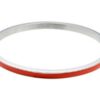 Dames bangle armband zilver oranje