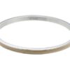 Dames bangle armband zilver lichtbruin