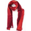 JustToWear Dames Sjaal Zon & Wolk - Rood & Roest - Katoen & Acryl - 38x182 cm