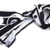 JustToWear Muziek Fantasie Sjaal – Gebreid met Noten en G-sleutel – Wit Zwart