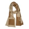 Sjaal blok mokka beige