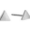 Oorknopjes driehoek zilverkleurig - 3 mm