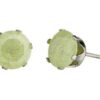 Oorknopjes staal inleg lichtgroen - 6 mm