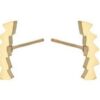 Oorknopjes rvs 5 driehoek goudkleurig - 10 mm