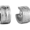 Oorring zilverkleurig Veer - 12 mm